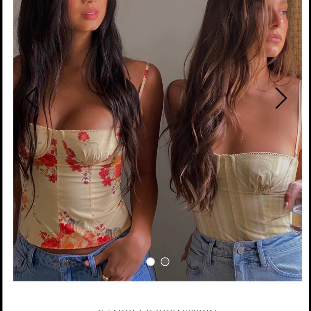 Danielle Bernstein underwire golden hour corset.